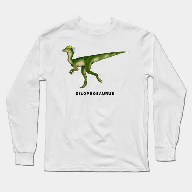 Dilophosaurus Long Sleeve T-Shirt by lucamendieta